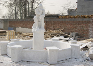 ประเทศจีน Luxury Landscaping Stone สำหรับ Villa Garden ประดับด้วยหินอ่อนสีขาว ผู้ผลิต