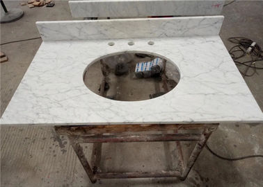 ประเทศจีน โต๊ะเครื่องแป้งห้องน้ำ Prefab แบบกำหนดเองเป็นแบบ Carrara White Marble สีขาว ผู้ผลิต