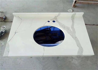 ประเทศจีน Calacatta Quartz หิน Prefab ห้องน้ำ Vanity Tops สำหรับอาคารหน้าแรก ผู้ผลิต